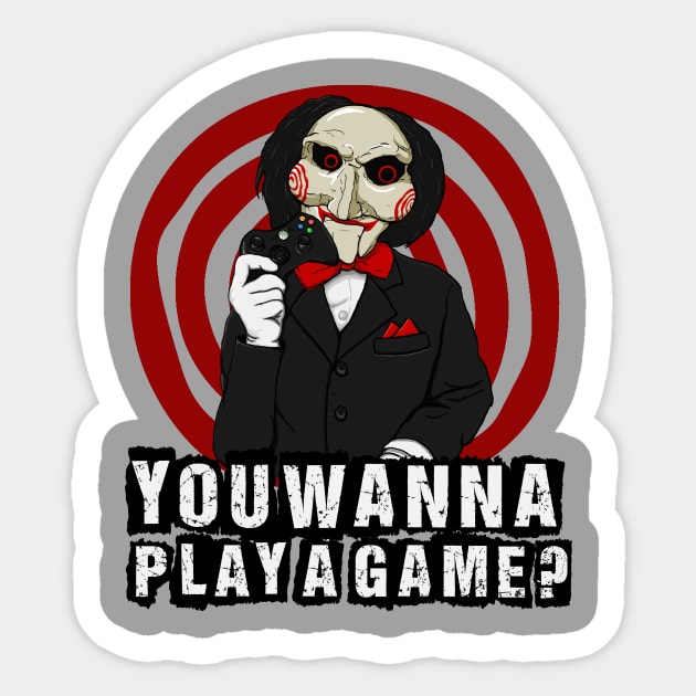 You wanna play a game? Sticker by stephen0c